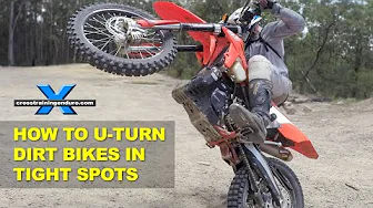 How to u-turn dirt bikes in tight spots︱Cross Training Enduro