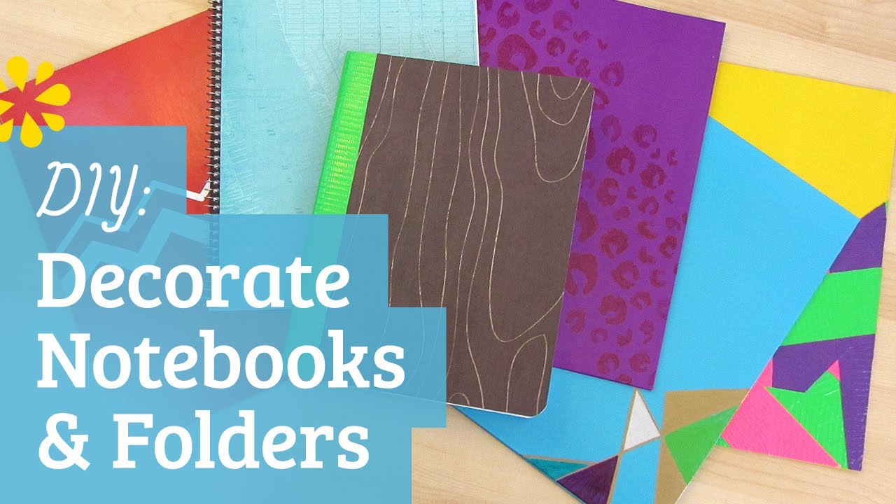 DIY Back to School Notebook & Folder Decoration | Sea Lemon