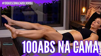 Treino curto NA CAMA pra acabar com a pochete da barriga #100abscomacarolborba - Carol Borba