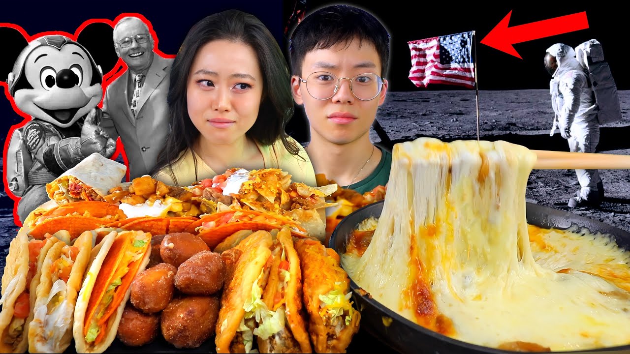 ⁣Was The Moon Landing Fake? Down The Conspiracy Rabbit Hole | Taco Bell + Cheesy Queso Mukbang