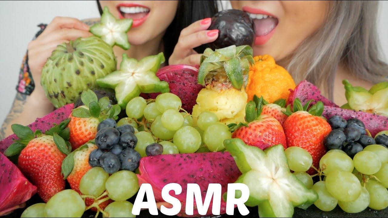 ASMR MIX FRUIT PLATTER | Crunchy Soft Relaxing Eating Sounds | N.E Let s Eat & SAS ASMR