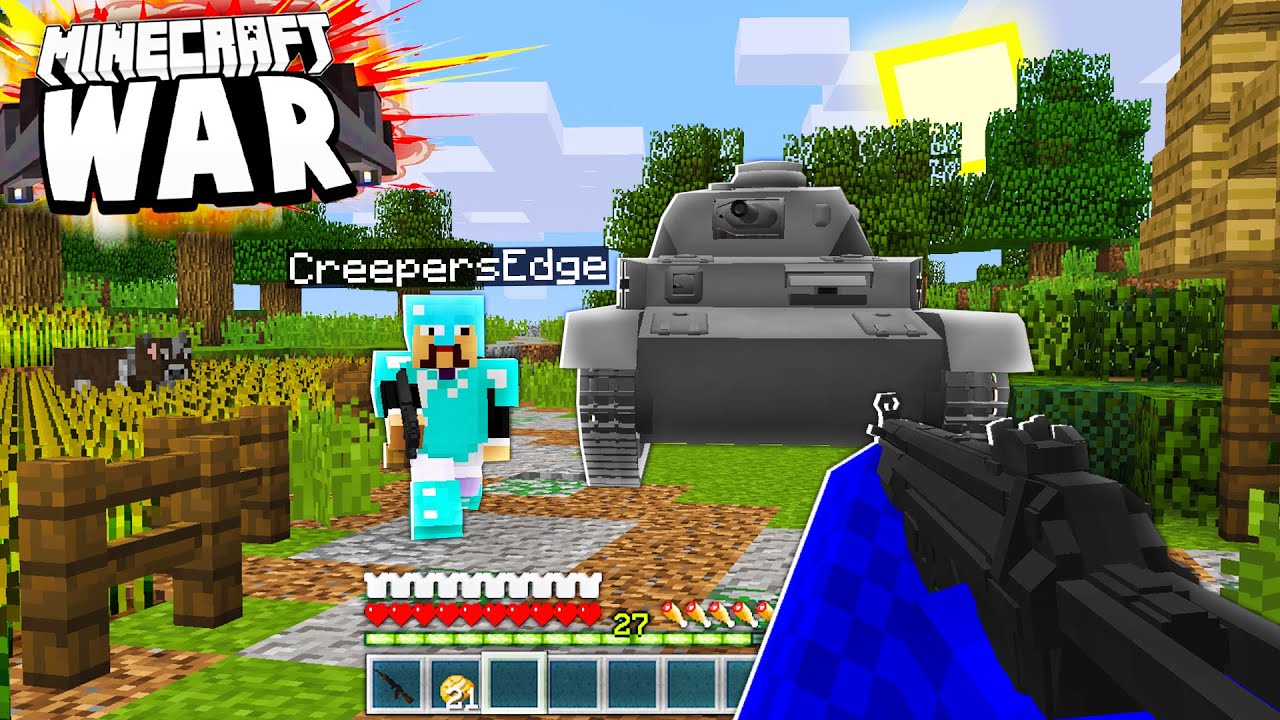 ⁣our Minecraft Campsite was ATTACKED by this ENEMY TANK! (Minecraft War #36)