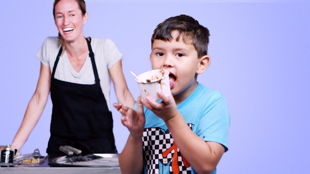 Kids Try Rolled Ice Cream | Kids Try | HiHo Kids