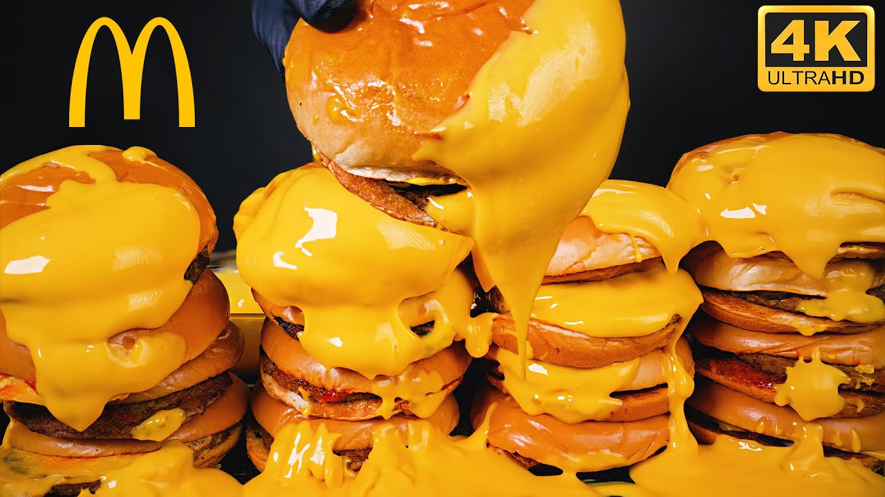 ASMR | Extra Cheese! 16 McDonalds Cheeseburger mukbang | no talking eating sounds
