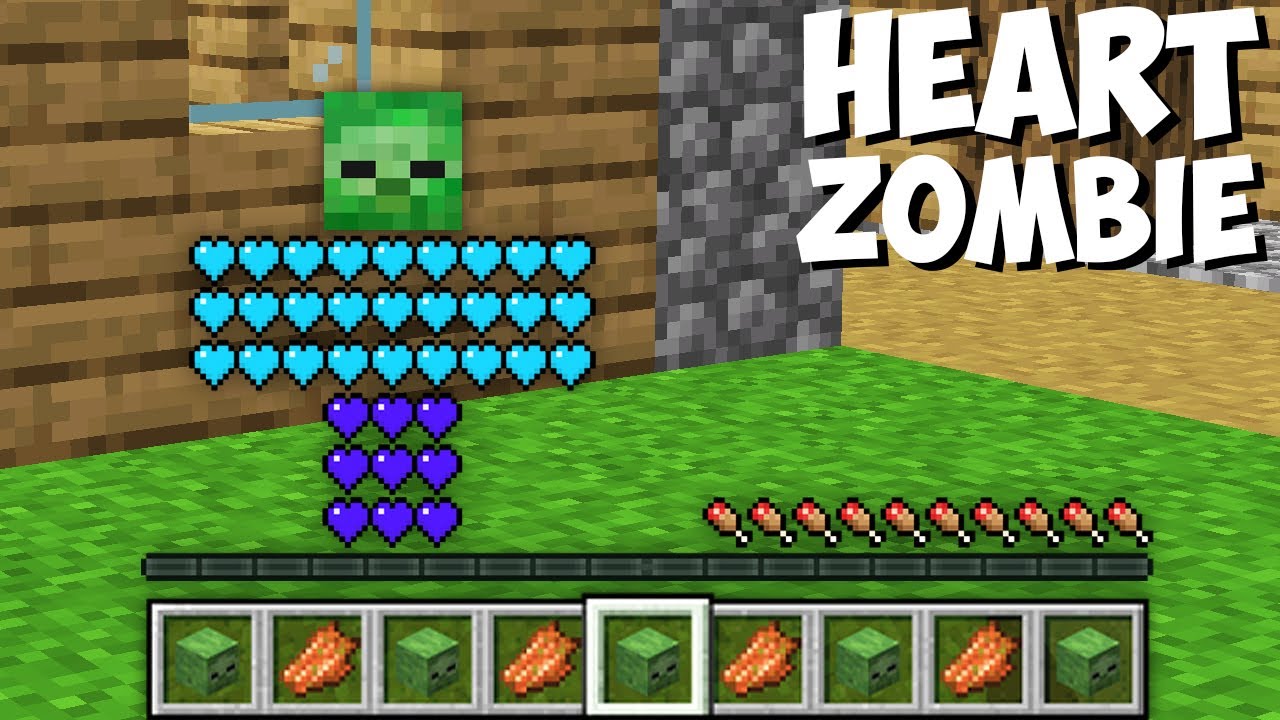What if I SPAWN A SECRET HEART ZOMBIE in Minecraft ? NEW HEART ZOMBIE !