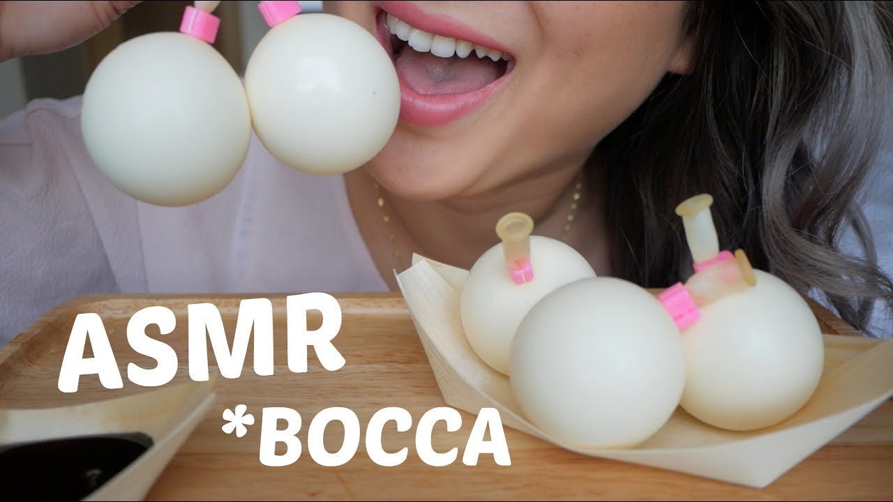 BOCCA White Pudding | ASMR *Soft Relaxing Eating sounds | N.E Let s Eat