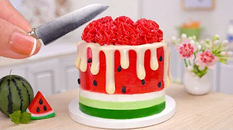  Wonderful Miniature Watermelon Cake Decorating | Perfect Tiny Cake Decorating For Occasion