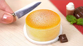 Perfect Miniature Fluffy Cake Recipe | Awesome Miniature Souffle Cheesecake Recipe | Tiny Cakes