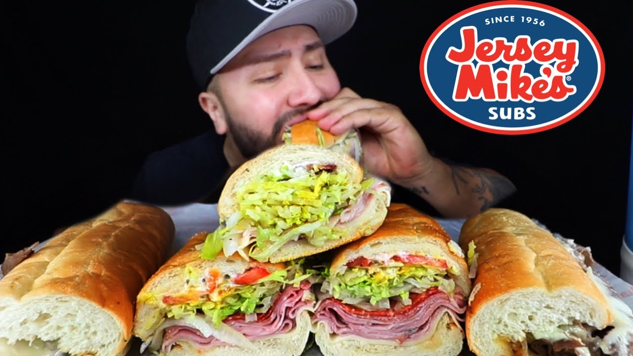 ⁣Jersey Mikes MUKBANG | Philly Cheese Steak + Italian Sub Mikes Way