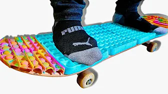 ⁣No Shoes POP IT Satisfying ASMR Grip Tape! | You Make It We Skate It Ep. 371