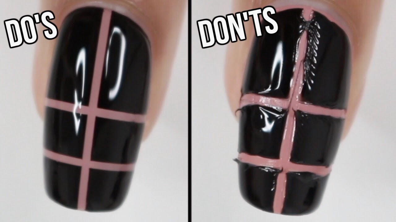 ⁣DOs & DON’Ts: striping tape nail art | how to use striping tape