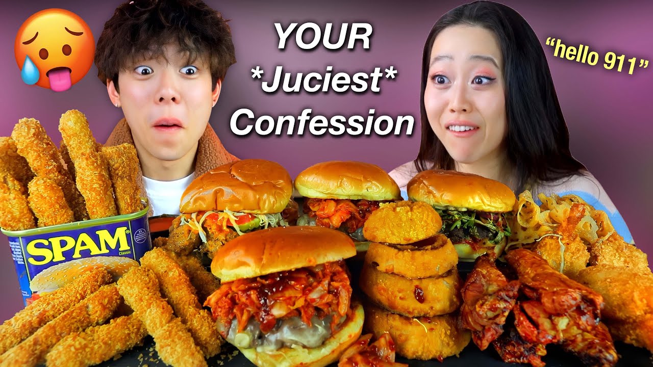 I Did It With The Waiter While On A Date With SOMEONE ELSE - Confessions #1 - Spam Fries Mukbang