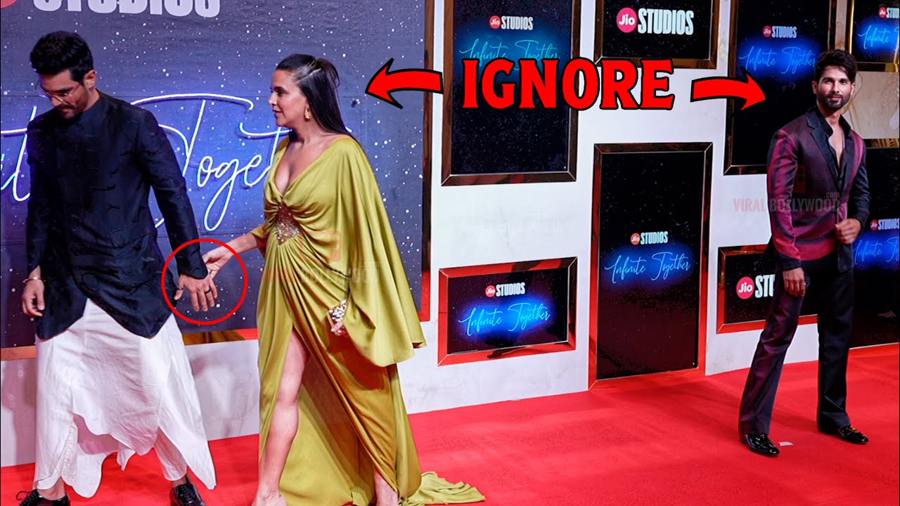 ⁣When Neha Dhupia IGNORE Shahid Kapoor and Walk Out with Husband from Redcarpet at Jio Studios Event