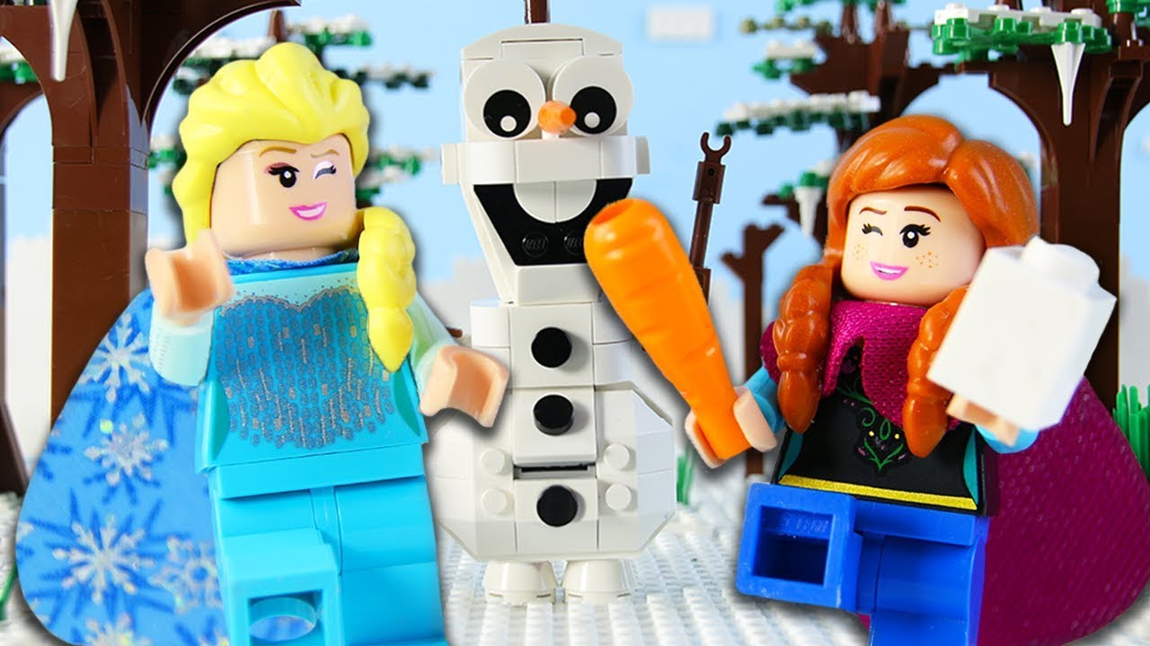 ⁣LEGO Frozen Olaf Brick Build STOP MOTION LEGO Elsa & Anna Build A Snowman | LEGO | Billy Bricks