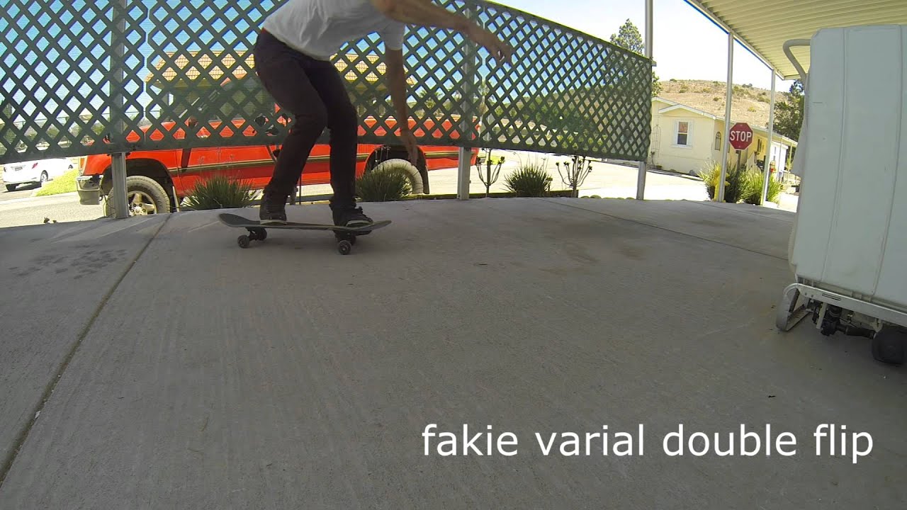 ⁣Trick 111: Fakie Varial Double Flip