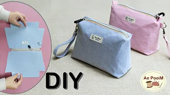 ⁣How to make zipper pouch bag | Easy sewing project!