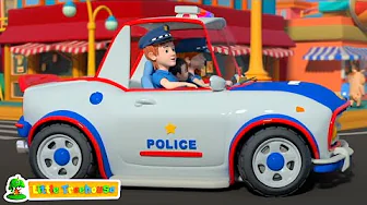 Rodas No Carro Da Polícia Vídeo Pré-escolar Para Crianças