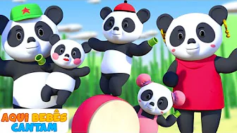  Canção divertida da família Panda Finger  | Rimas infantis divertidas para crianças | ABC Brazil