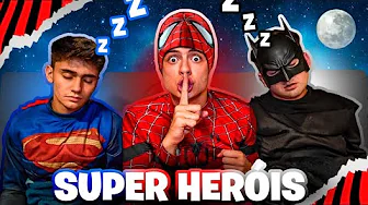 ⁣FIZEMOS A FESTA DO PIJAMA DOS SUPER HEROIS! (HOMEM ARANHA, BATMAN E SUPER HOMEM)
