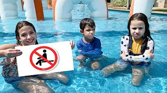 REGRAS DE CONDUTA no Parque Aquático para CRIANÇAS Rules of Condut for Children