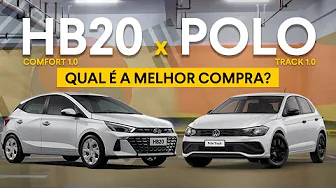 ⁣Comparativo Hyundai HB20 1.0 x Volkswagen Polo Track: descubra qual deles é a melhor compra em 2023