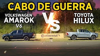⁣CABO DE GUERRA #2: TOYOTA HILUX x VW AMAROK V6! Picape mais vendida do Brasil puxa a Amarok?